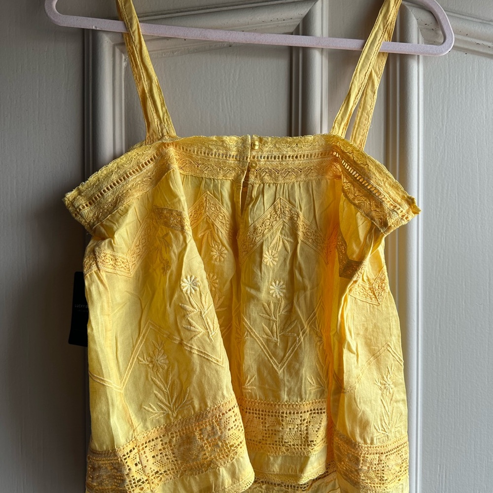 Lucky Brand Yellow Floral Camisole